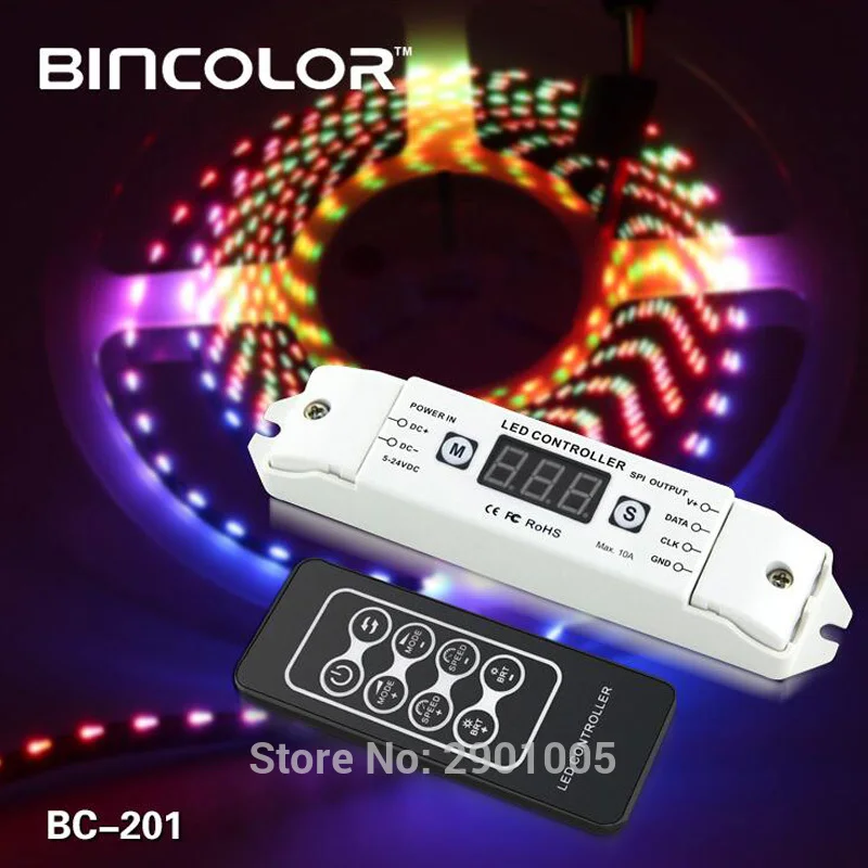 NEW LED Pixel SPI Strip Controller RGB RGBW Dimmer DC5V-24V Digital Addressable Control 2801 2811 2812 8806 IC Tape Strip Lights