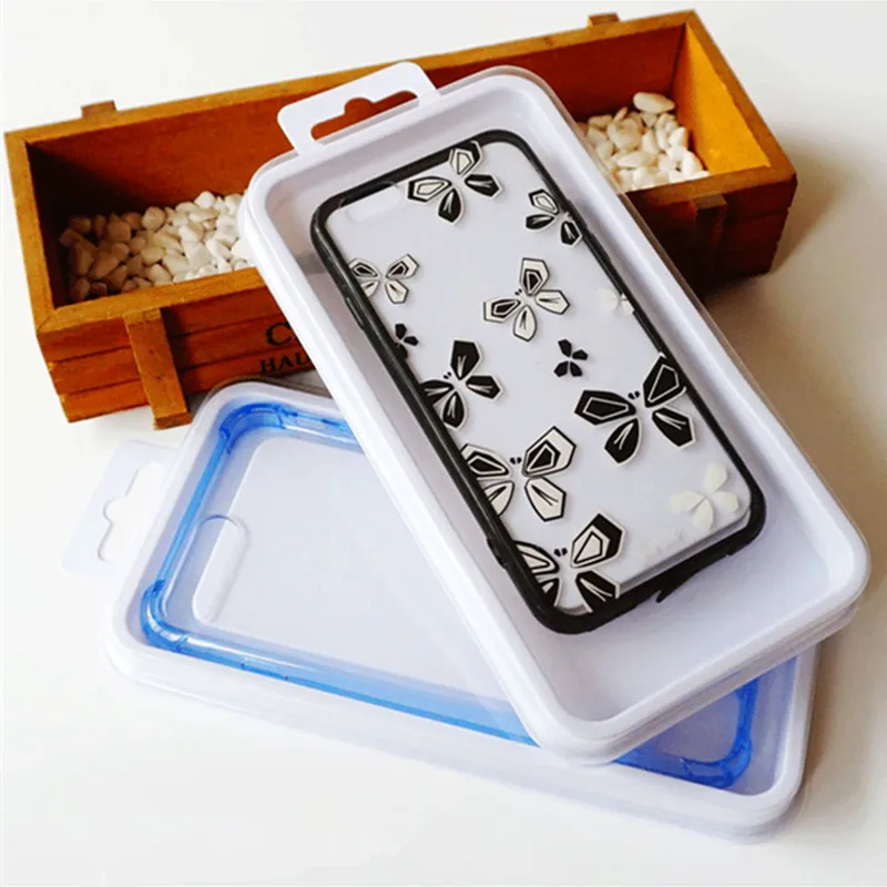 

100PCS Mobile Phone Case Packing Box for 6.0 inches phone shell for iPhone 7 7 plus Capa Coque Plastic Packaging Blank Package