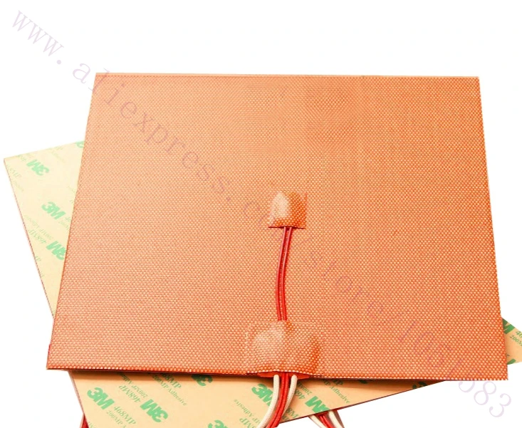 

USA Material! 300X200mm Flexible Silicone Heater, 600W@220V /110V, w/Thermistor, Silicone Heater 3D Printer Heated bed,