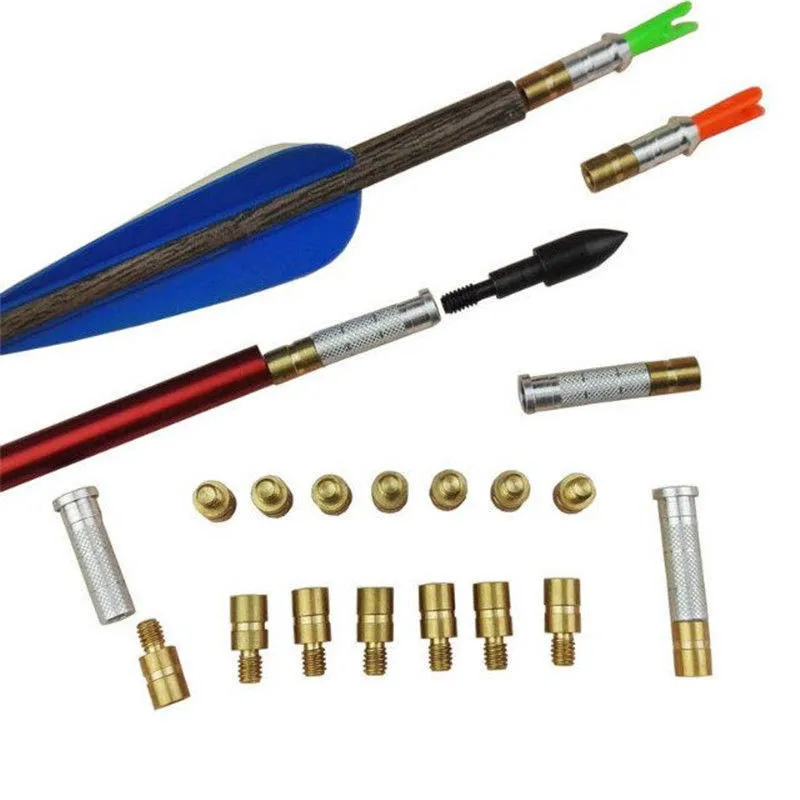 12/24Pcs 25/50/100Gr Archery Brass Arrow Weight Combo Screw Arrow Points Copper Insert For Outdoor Hunting Shooting Accessories