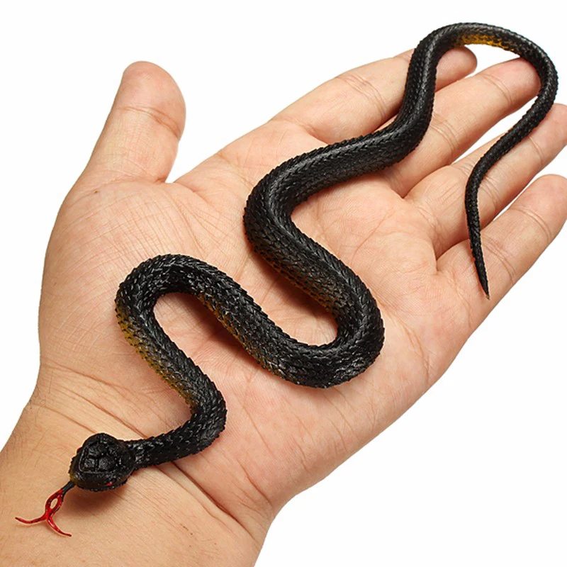 25cm Realistic Plastic Tricky Toy Fake Snakes Garden Props Joke Prank Halloween Horror Toys for Adults PP Plastic Snake Toys