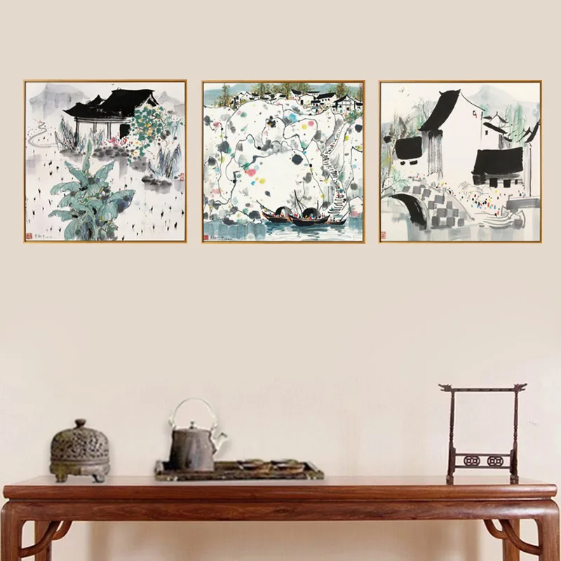 

Wu Guanzhong Chinese Impression Landscape Wall Art Painting HD Print Picture on Canvas Home Decoration Living Room