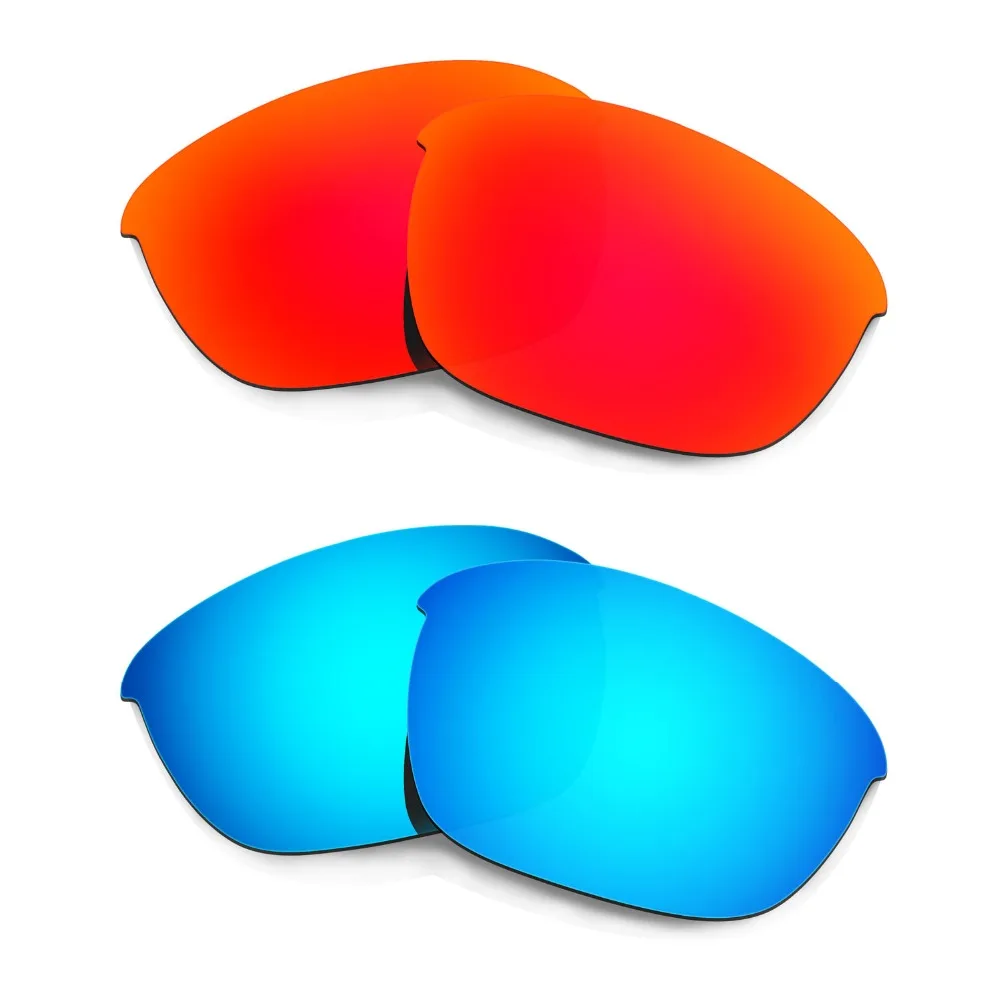 

HKUCO For Half Jacket 2.0 Polarized Replacement Lenses 2 Pairs Red & Blue