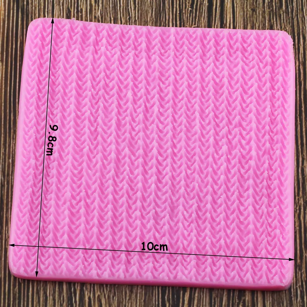 Knitting Wool Lace Pattern Fondant Silicone Molds Knit Printing Pad Texture Template Cake Decorating Kitchen Baking Tools