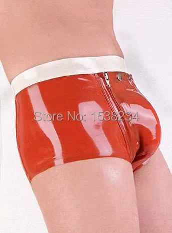 الملاكمين اللاتكس المطاط الملاكم المطاط الملابس الداخلية جنسي الملابس الداخلية الرجال اللاتكس المنشعب غطاء الجبهة زيبر مخصص