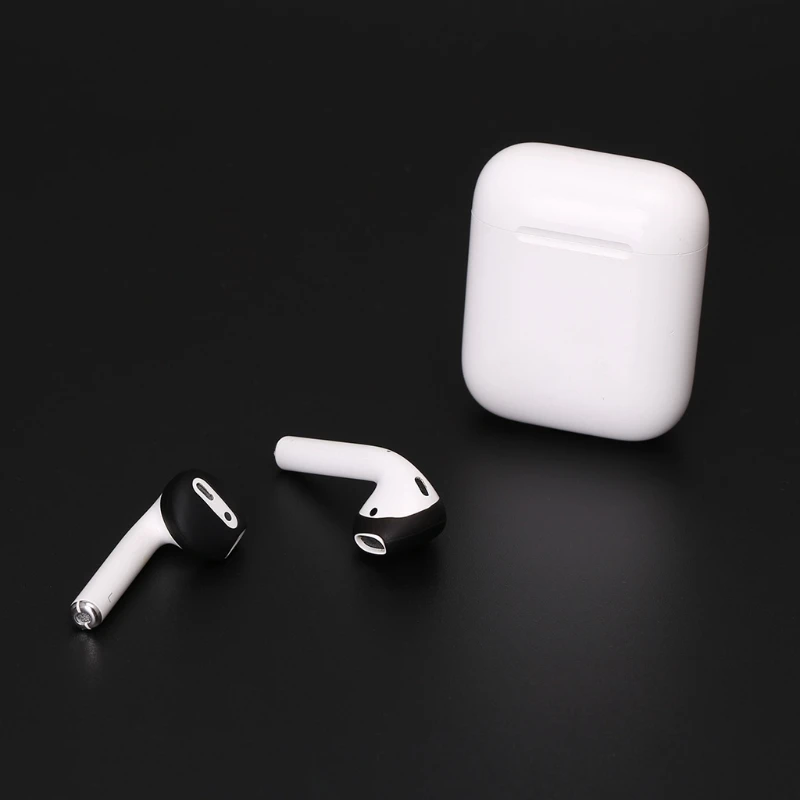 Oreillettes Airpods Bluetooth sans fil en silicone, 4 pièces/2 paires, pour iphone 7 8 7plus/iphone X