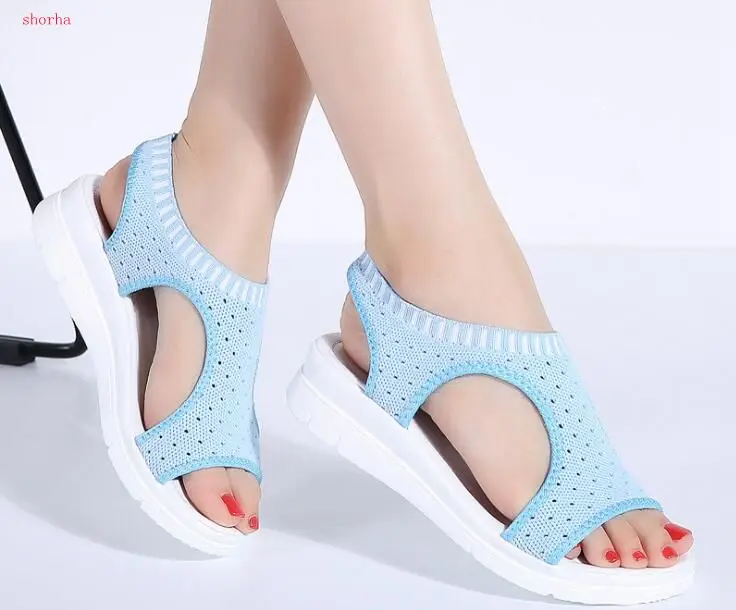 

Summer New Fashion Women Sandals For Breathable Comfort Shopping Ladies Walking Shoes Summer Platform Black Sandal Shoes