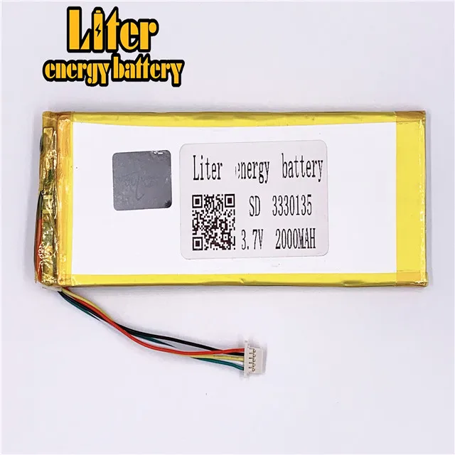 plug 1.0-5P Customized 3.7 V 3330135 3030135 2000mah li-polymer battery polymer rechargeable battery