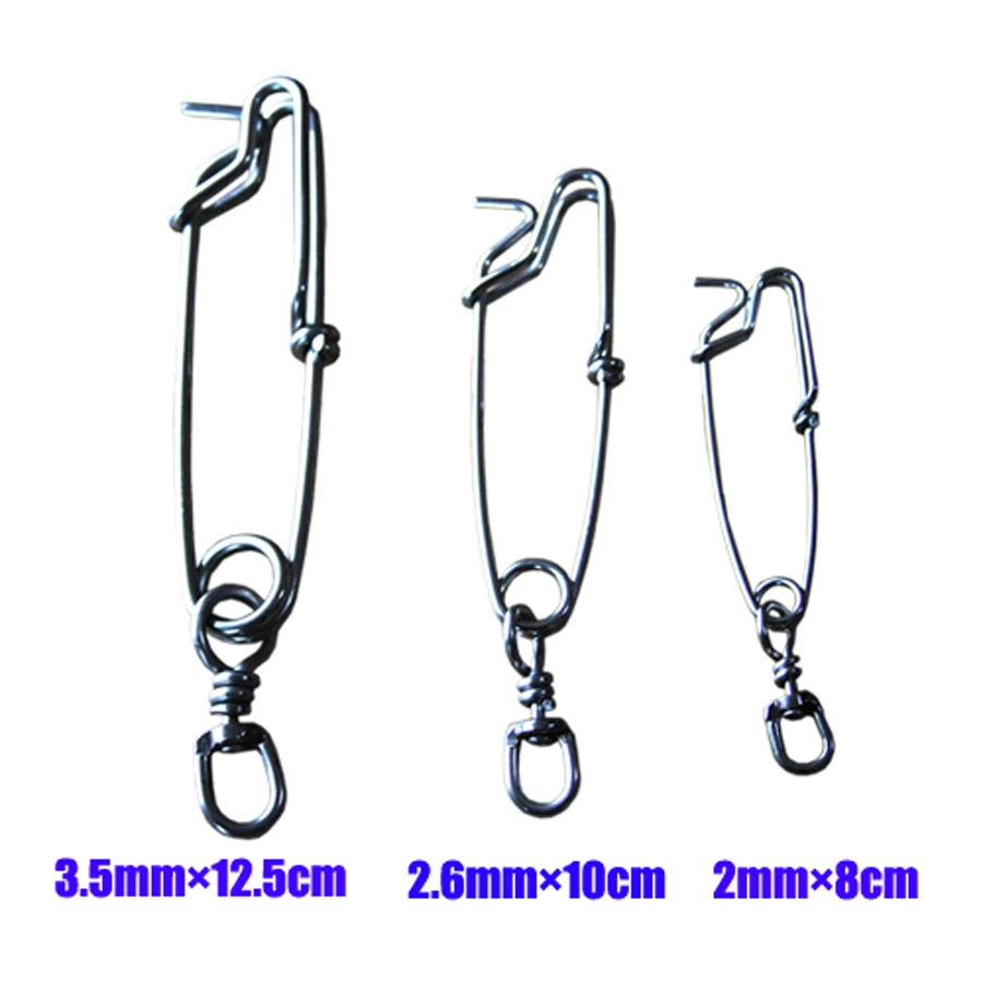 Long Line Fishing Tuna Clips, Stainless Steel Clip Branch Hangers, Swivel Duo Lock Snaps