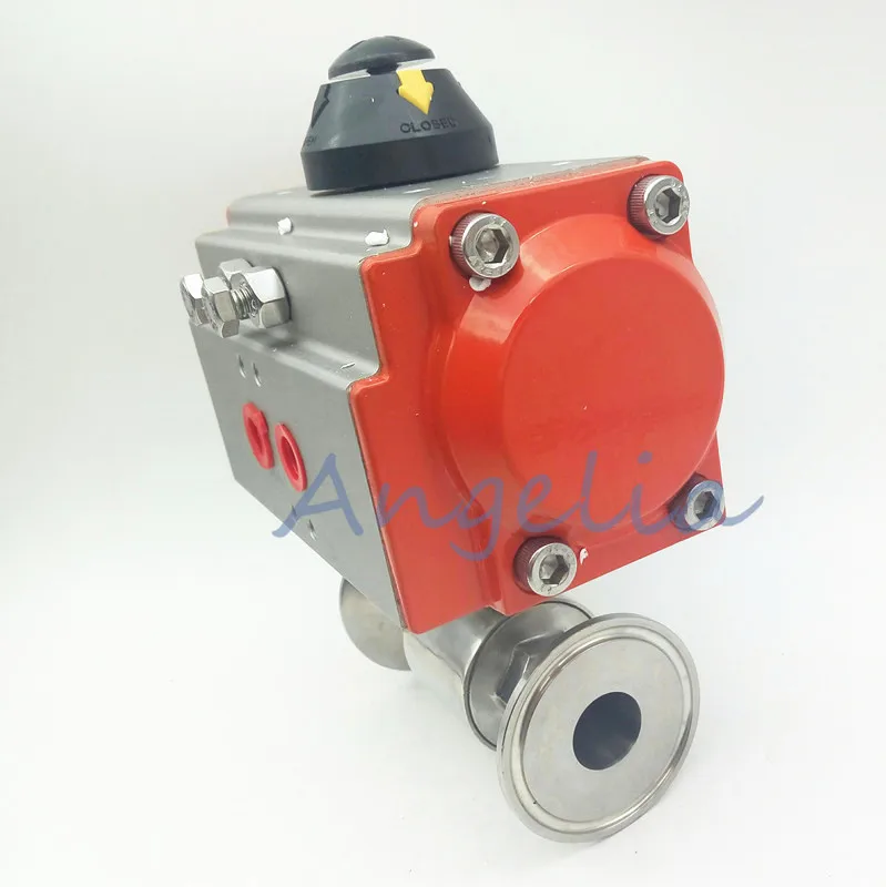 

1-1/2" из нержавеющей стали 304, трехзажимной наконечник, санитарный пневматический шаровой кран