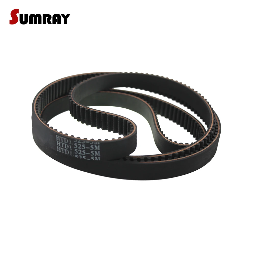 HTD5M Transmission Belt 5M-1455/1490/1500/1520/1530/1540/1550/1595/1600mm Pitch Length Rubber Belt 15/20/25mm Width Gear Belt