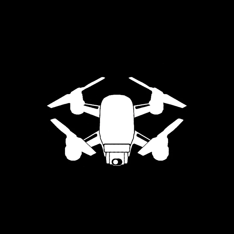 YJZT 14.9CM*9.5CM Car Sticker Vinyl Decal UAV Drone Black/Silver C3-0177