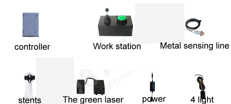 Human secrets escape props Adventurous game chamber Office Product game props Yuntai organ prop Telecontrol green laser shooting