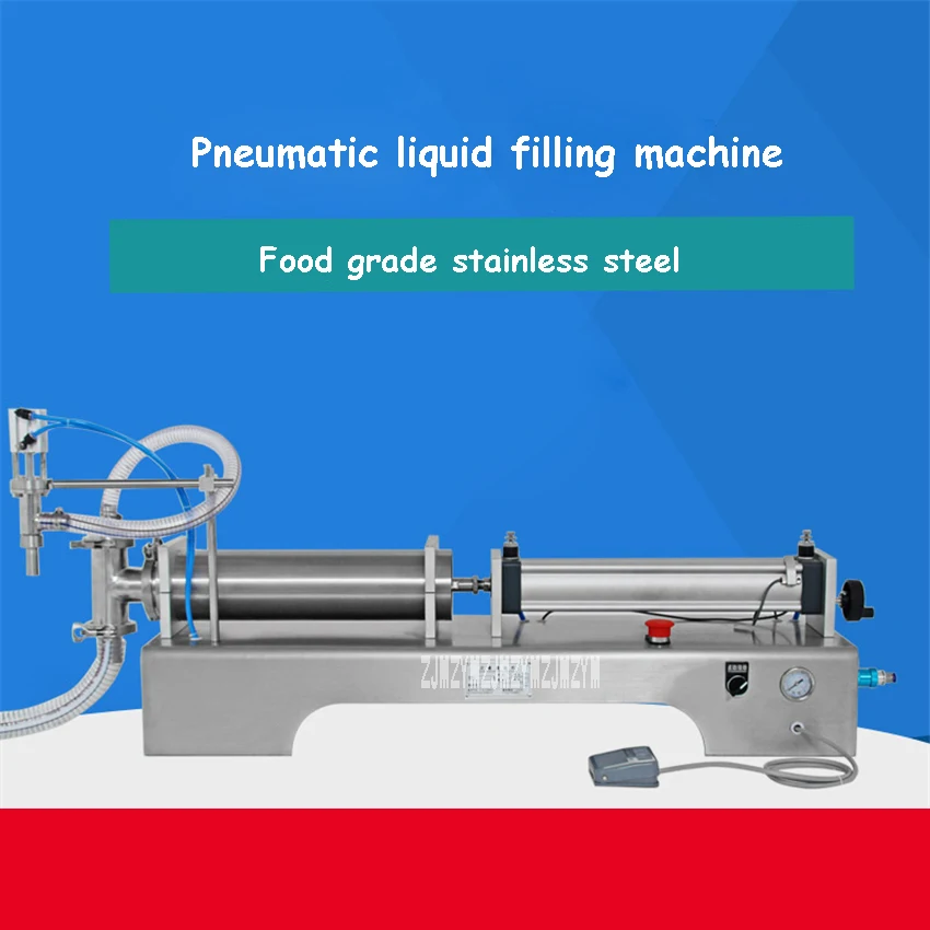 G1WY Horizontal Pneumatic Liquid Filling Machine Automatic Filling Machine Stainless Steel Quantitative Filling Machine 10-100ml