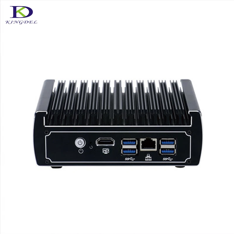 Terbaru Promosi Tanpa Kipas mini pc Intel Celeron 3865U DDR4 RAM penuh logam kasus nettop win10 tv box 16G RAM 128G SSD desktop pc