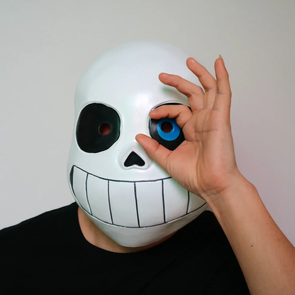Sans Undertale Cosplay Hoodies Latex Mask FRESH SKELETON jacket sans plus velvet hooded zipper sweater Halloween Party Costumes
