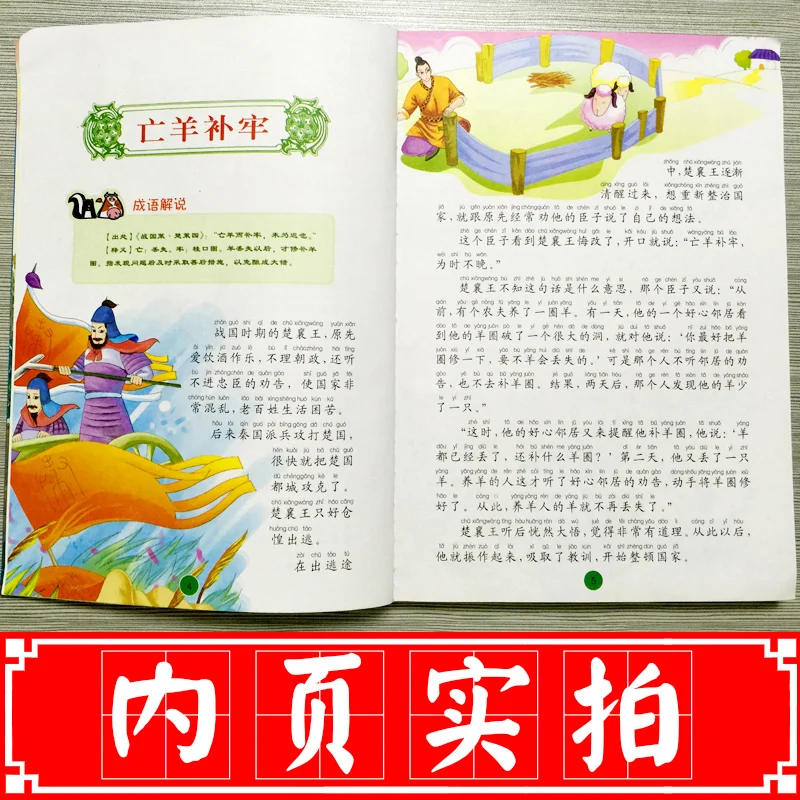 Livre d'idiums chinois Mandarin pour apprendre le caractère chinois, hanzi,pinyin, 6-12 ans