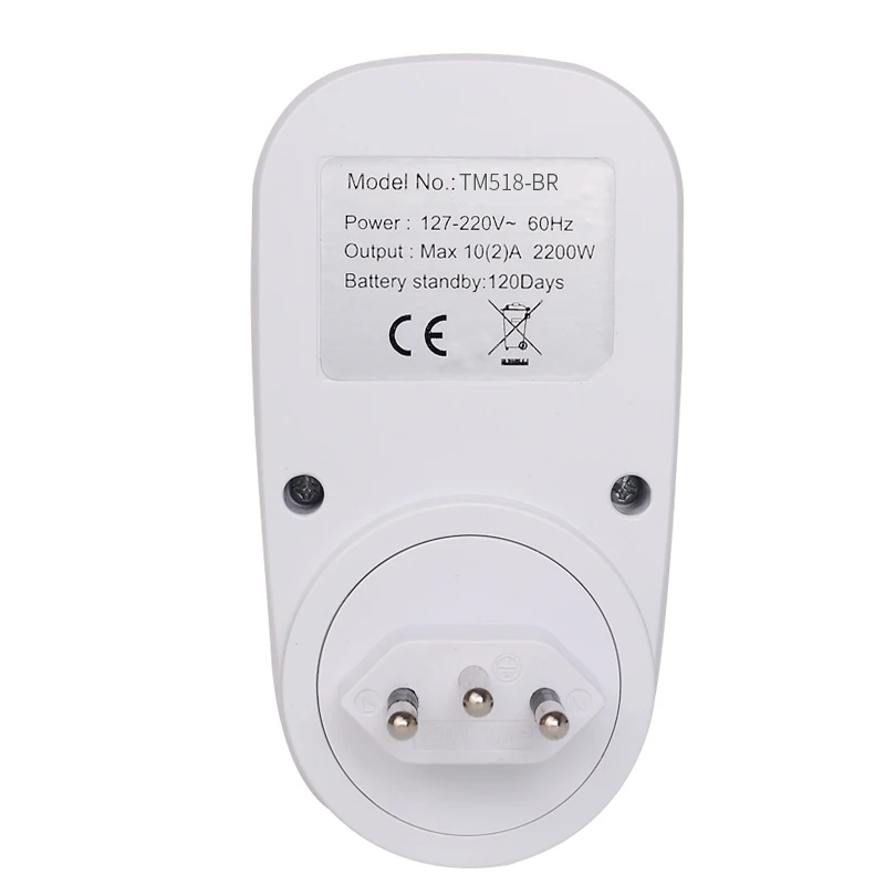 Brazil BR Plug Outlet 7 Day Weekly Programmable Digital Plug Timer Switch Time Relay Wall Clock Power Socket AC 110V 120V 220V