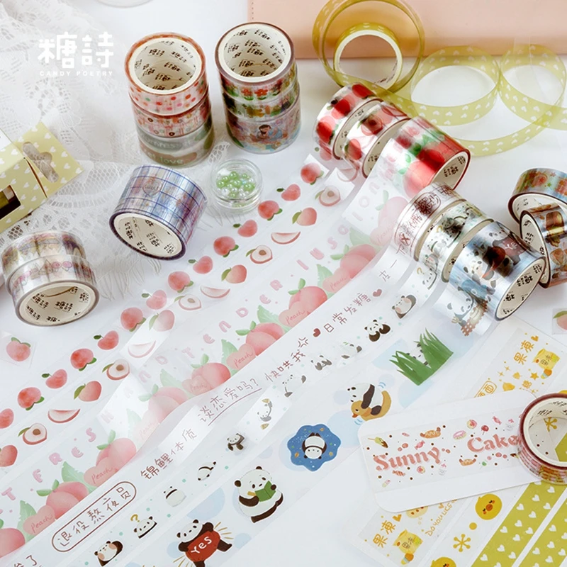 3Roll/Set Kawaii Rosa Mädchen Herz Serie Dekorative Klebeband Washi Band DIY Scrapbooking Masking Tape Schule Nette schreibwaren