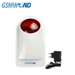 NEW Wireless Strobe Siren White Wireless Flash Red Light Siren 433MHz For Home Burglar Security GSM Alarm System