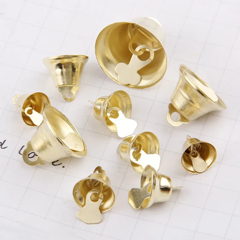 Wholesale  5 Sizes Christmas Golden Bell as Party or Christmas Tree Decorations Christmas Gifts and Decorations