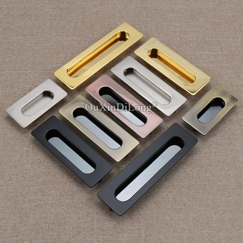 10PCS European Recessed Sliding Door Handles Hidden Invisible Cupboard Wardrobe Cabinet Pulls Handles Furniture Hardware 5Colors