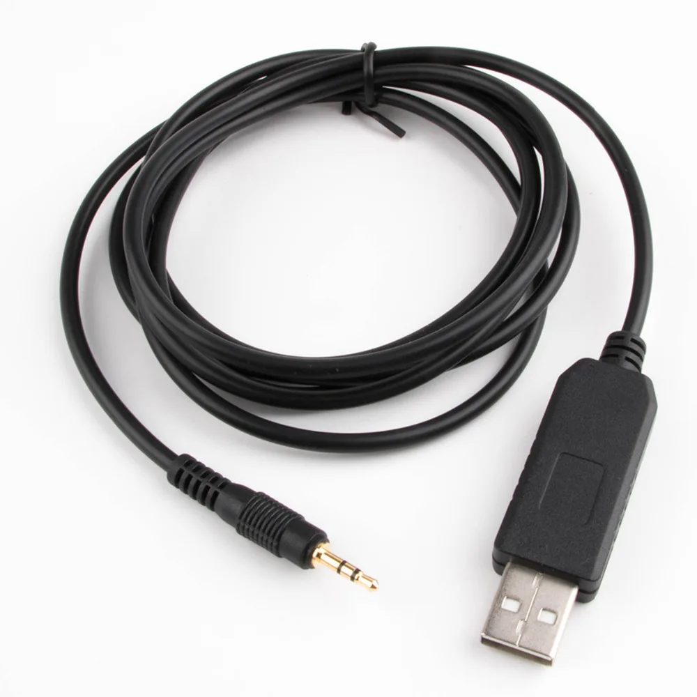 Silicon CP2102 USB to RS232 Gold Plated 3Poles 2.5mm 3.5mm Plug Audio Jack Adpater Converter Cable 6ft