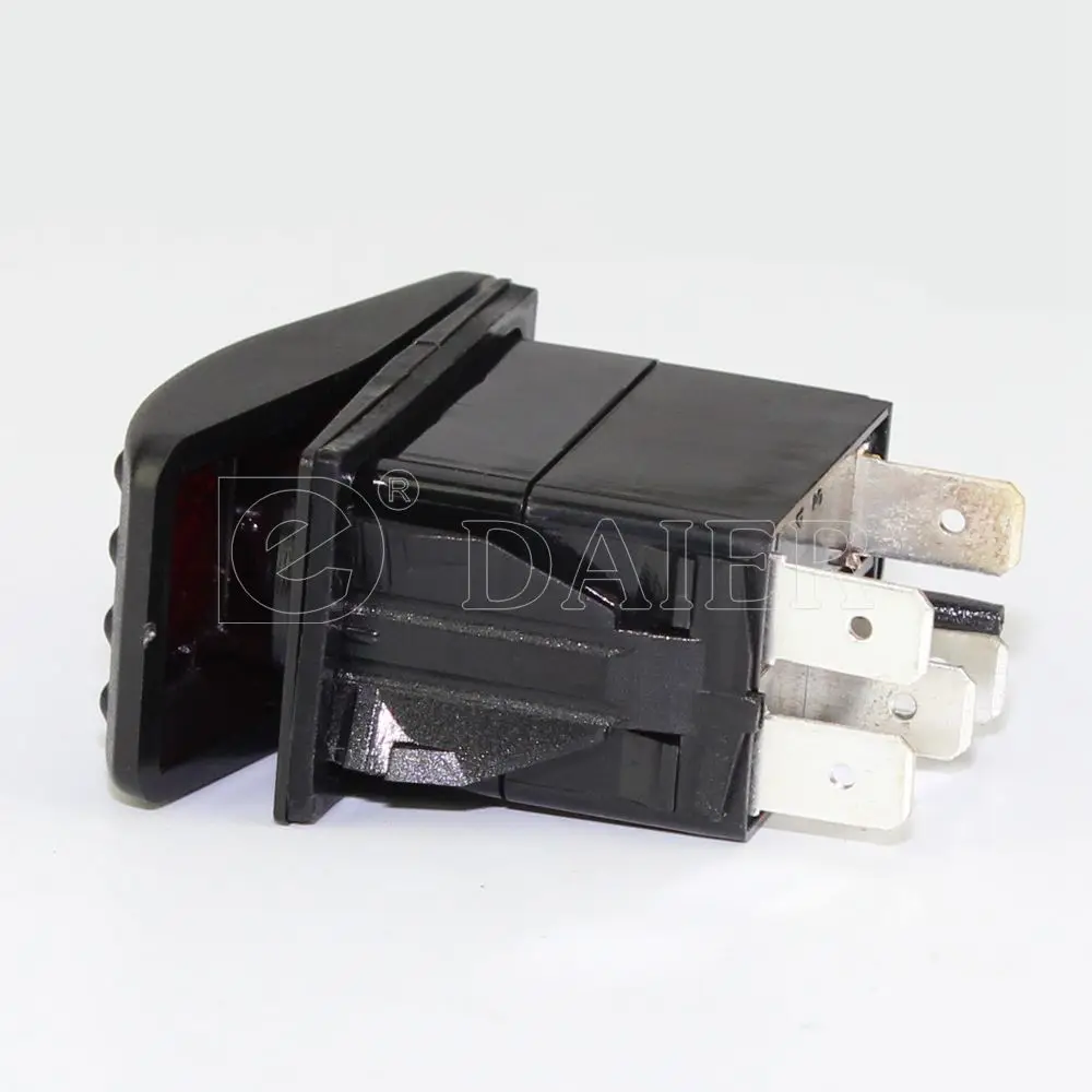 1PCS SPST 5PIN ON-OFF Marine Switch Waterproof Car Auto Switch With Red Dual LED Light