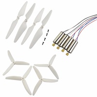 Upgrade RC accessories 3-leaves and 2-leaves propeller and motors for Hubsan X4 H502S H502E H502T H507A H216A Quadcopter-White