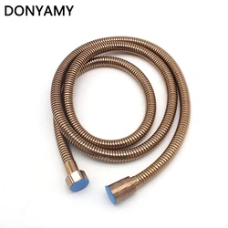 Newly 5 Color Bathroom Shower Hose Plumbing Flexible Antique Brass Chrome For Bathroom Accessories Water Hose Tools G1/2'