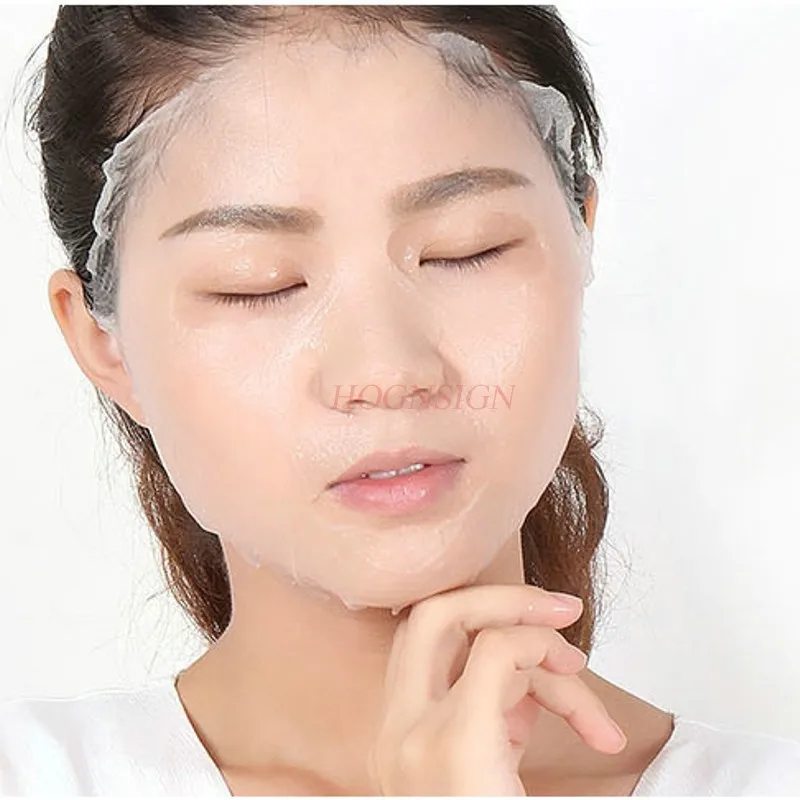 100 pçs comprimido máscara facial processo de papel ultra fino descartável spa filme hidratante papel máscara seca fivela venda