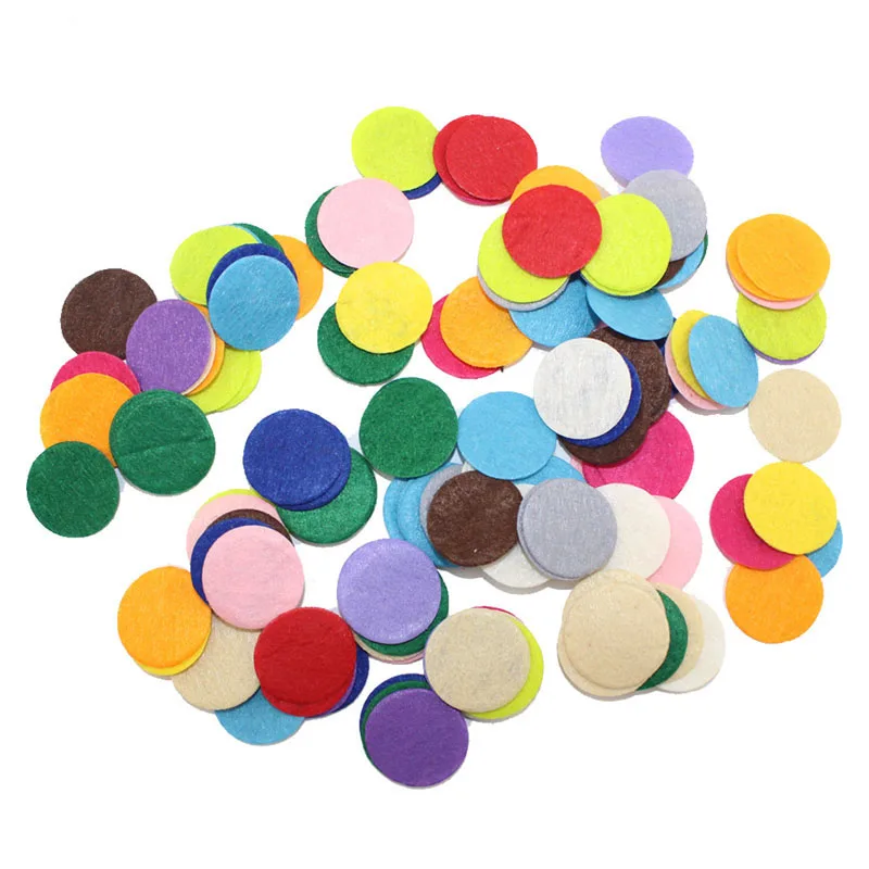 200PCS/LOT 1-3cm Round Felt Shape Colorful Non Woven Fabric Used For Decorative Clothing Accessories DIY Home Wall Stickers