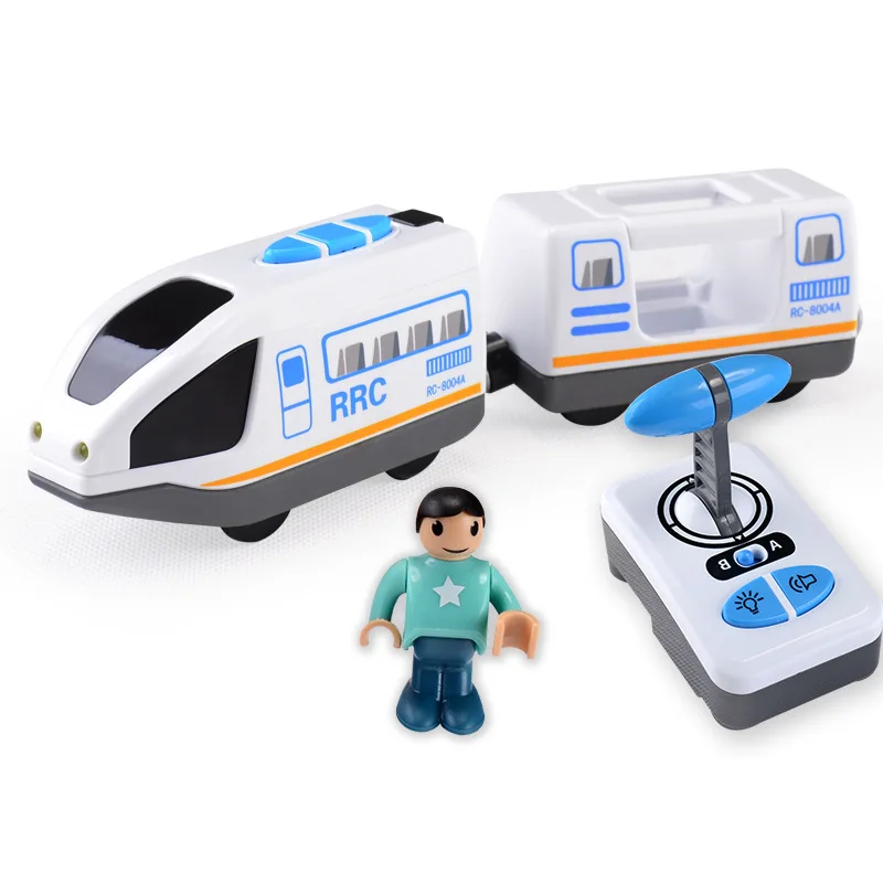 FARFEJI-tren eléctrico de juguete a Control remoto para niños, juguete de trenes, Coche