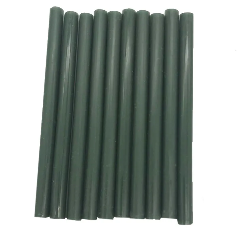 7MM Dark Green  Color Glue Sticks  For  Electric Glue Gun Car Audio Craft Repair Sticks Adhesive Sealing Wax Stick 10Pcs/lot