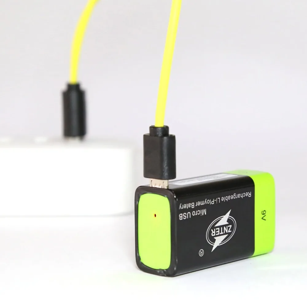 ZNTER 2PCS S19 9V 600mAh USB rechargeable lithium battery for camera instrumentation 6F22 rechargeable lithium battery