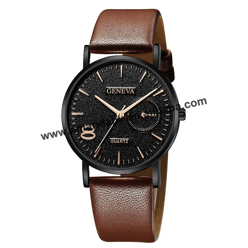 

Hot Wholesale Casual Leather Wristwatch Women Dress Quartz Watches Geneva Women Men Sport Wrist Watches 665