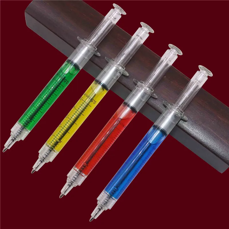 50 pz 0.7mm penna in acciaio siringa penna a sfera penna Gel magica inchiostro blu studente apprendimento cancelleria regalo creativo scrittura giocattolo