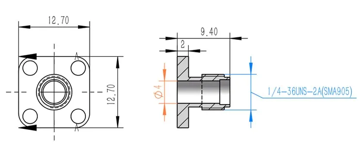 مقبس لمحول SMA905 ضياء داخلي 4.0 مللي متر قاعدة مقعد من الألياف الضوئية لمقبس مقرنة SMA905 ftth ، قاعدة قوس شحن مجاني 10 قطعة