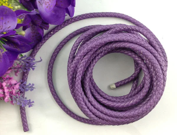 6 Meters of Purple Artificial Bolo Leather Cord 7mm #22672