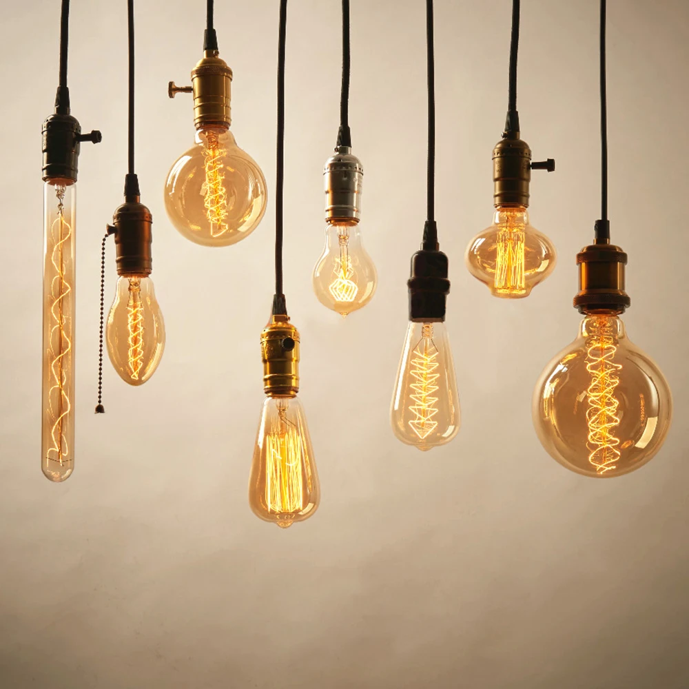 Retro Vintage Edison Bulb E27 40w 220v Ampoule Vintage Bulb Edison Lamp Filament Incandescent Light Bulb Retro Lamp Indoor Decor