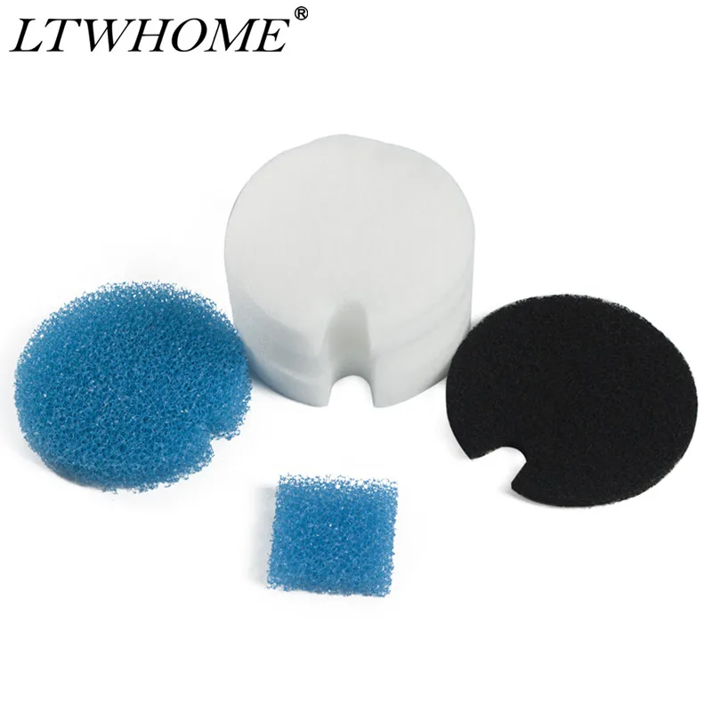 LTWHOME Coarse Fine and Carbon Filter Pads Fit for Eheim 2616040 Aqua Compact 40 / 60