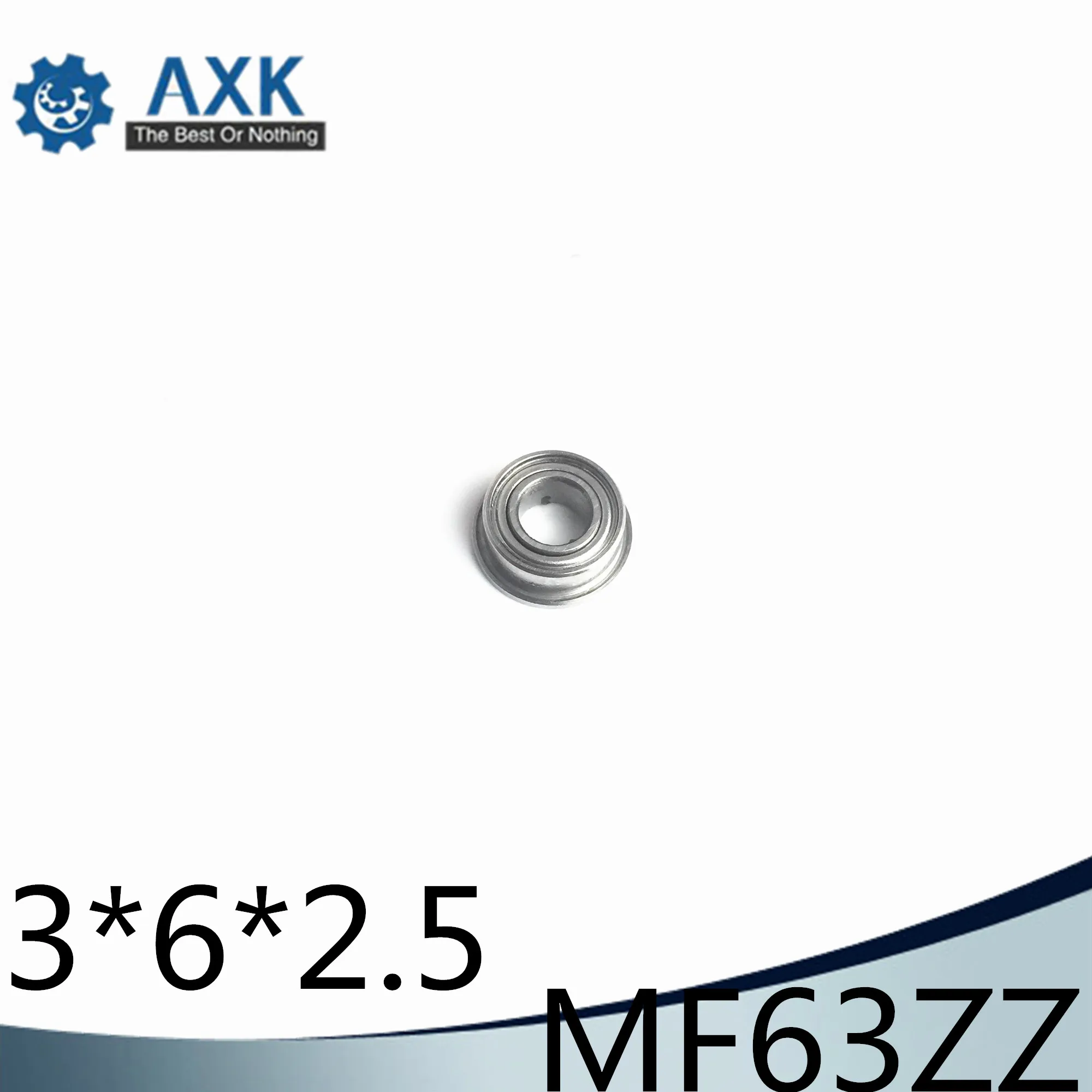 MF63ZZ Flange Bearing 3x6x2.5 mm ABEC-1 ( 10 PCS ) Miniature Flanged MF63 Z ZZ Ball Bearings