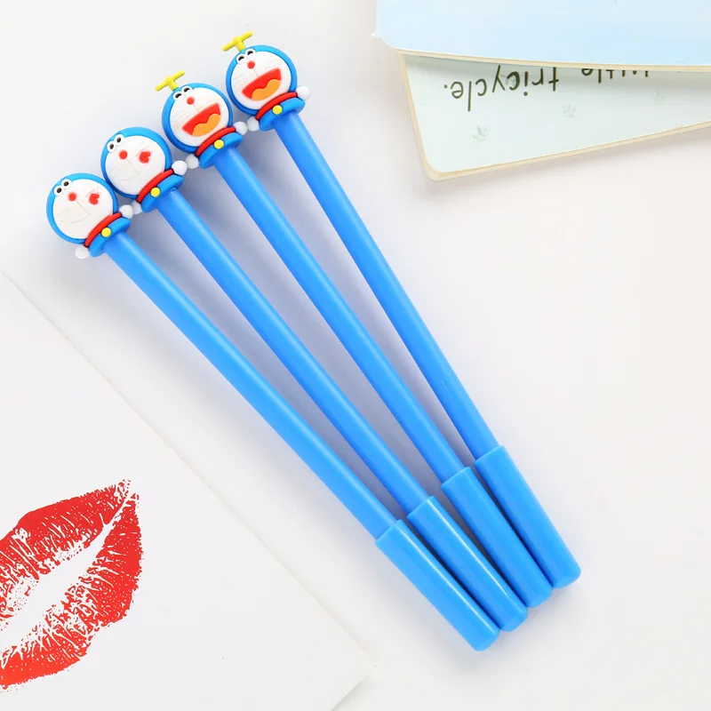 

40 Pcs Creative Cartoon Style Neutral Pen 0.5 MM Black Pen Writing Tool for Students Can Be Customized Kawaii School Supplies