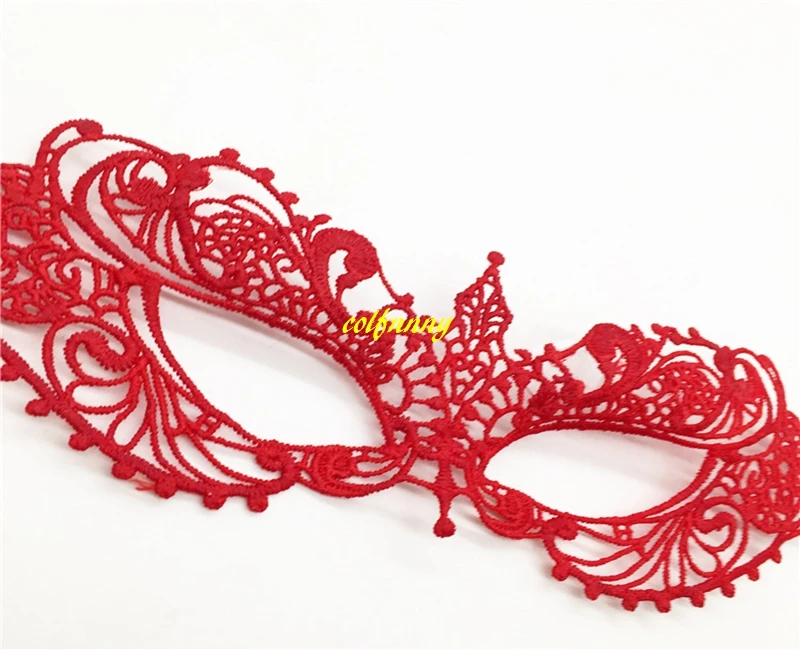 

100pcs/lot Lady Girls Women Red Sexy Lady Lace Masks For Halloween Masquerade Party Fancy Dress Costume