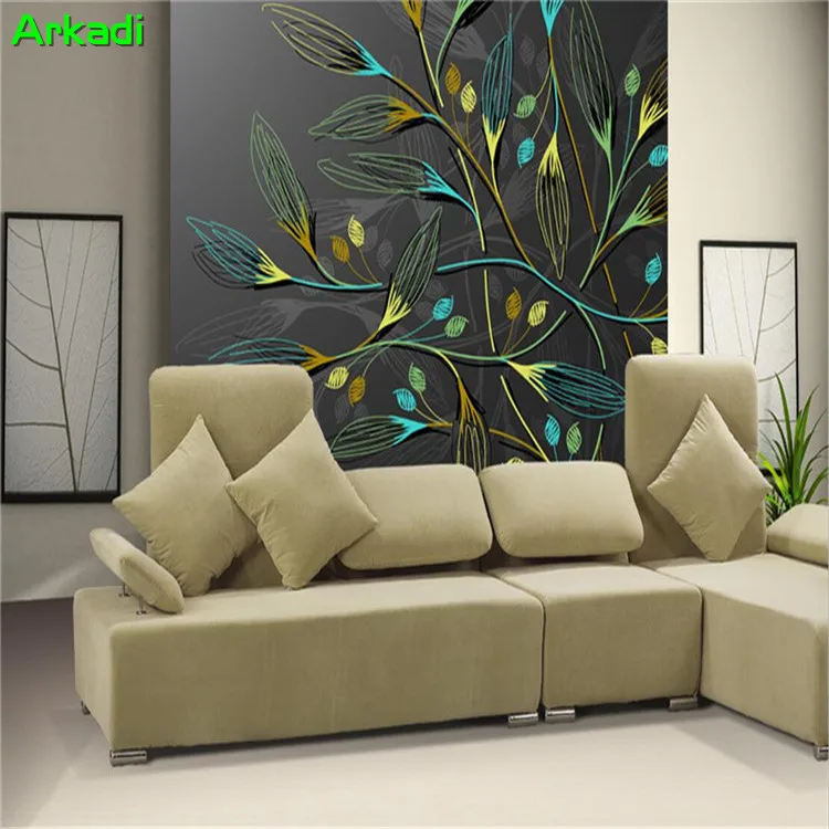 Modern minimalist TV background wall paper dark dream tree living room background wall paper abstract personality custom mural