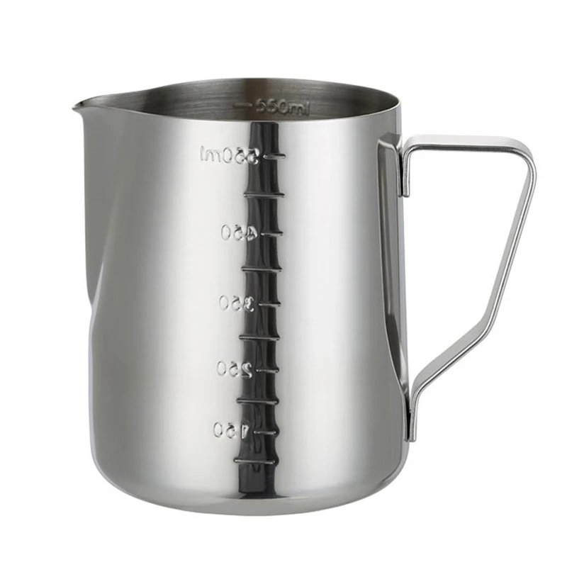 Stainless Steel Milk Frothing Pitcher 550ml and Handheld Battery Operated Electric Foam Maker, Perfect For Latte / Cappuccino