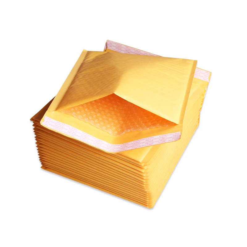 14*20cm(5.5*7.87inch) 10Pcs Yellow Kraft Bubble Envelope Poly Mailer Padded Envelopes Mailing Bags Bulle Gift Bag