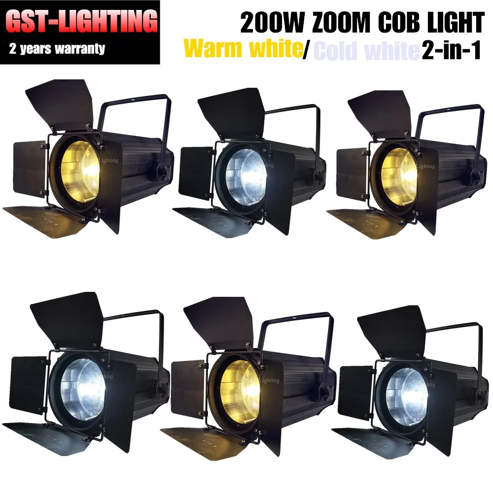 FREE SHIPPING 6pcs/lot 200w COB Led Par Light Stage Theatre Bright Zoom Dj