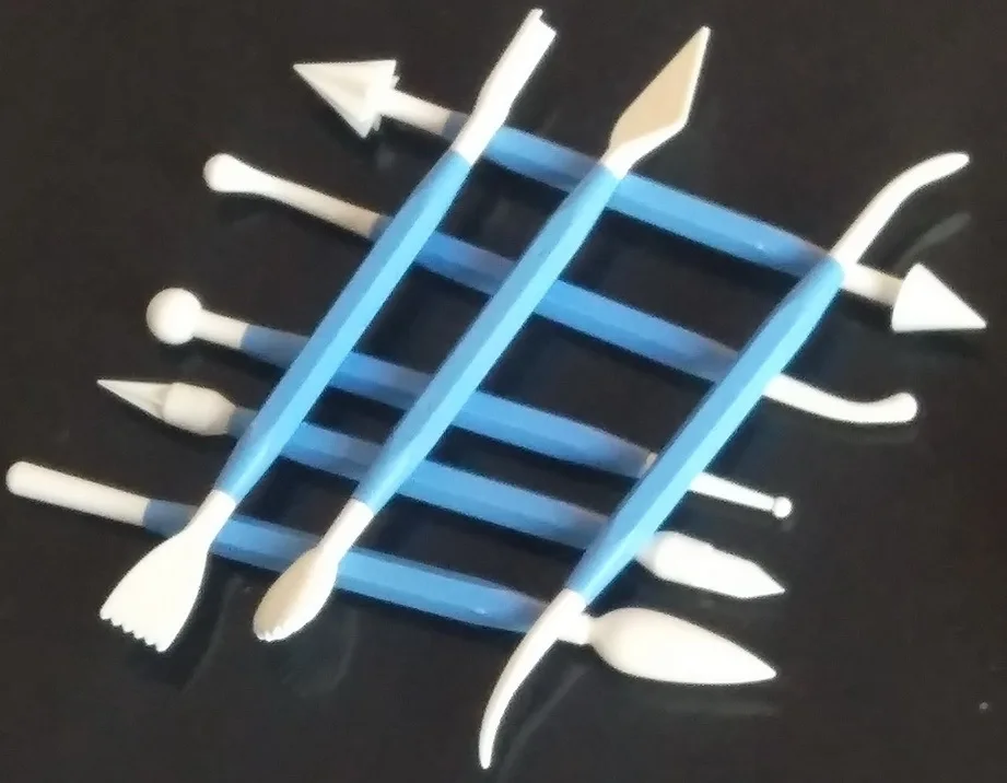 

DIY cake decoration 10Cards Blue Set of 8 Sugarcraft Cake Modelling Tools Drop Shipping Cake Decoration Fondant Tools