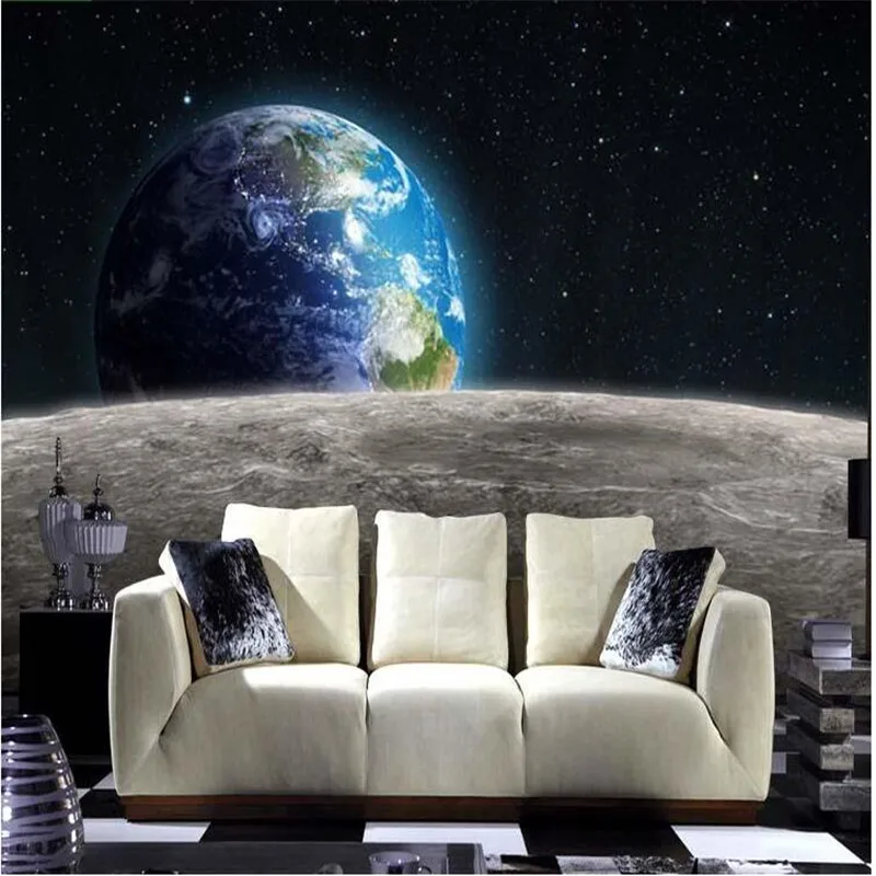 photo wallpaper Star Earth 3D universe Moon wallpapers for living room made restaurant TV backdrop 3D mural wallpaper home decor